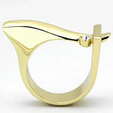 TK853 - IP Gold(Ion Plating) Stainless Steel Ring with Top Grade Crystal in Clear - Alamode - Flyclothing LLC