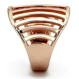 TK859 - IP Rose Gold(Ion Plating) Stainless Steel Ring with No Stone - Alamode