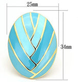 TK874 - IP Gold(Ion Plating) Stainless Steel Ring with Epoxy in Multi Color - Alamode - Flyclothing LLC