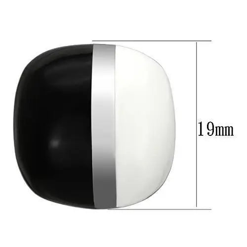 TK898 - High polished (no plating) Stainless Steel Earrings with Epoxy in Multi Color - Alamode - Flyclothing LLC