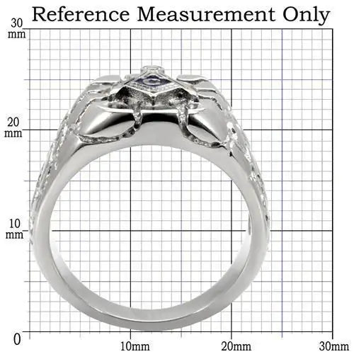 TK8X039 - High polished (no plating) Stainless Steel Ring with No Stone - Alamode - Flyclothing LLC