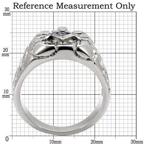 TK8X039 - High polished (no plating) Stainless Steel Ring with No Stone - Alamode - Flyclothing LLC