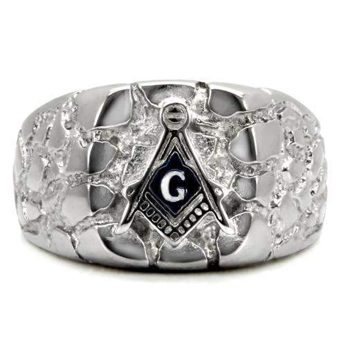 TK8X039 - High polished (no plating) Stainless Steel Ring with No Stone - Alamode - Flyclothing LLC