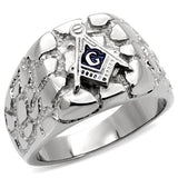 TK8X039 - High polished (no plating) Stainless Steel Ring with No Stone - Alamode