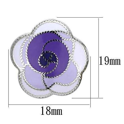 TK903 - High polished (no plating) Stainless Steel Earrings with Epoxy in Multi Color - Alamode - Flyclothing LLC