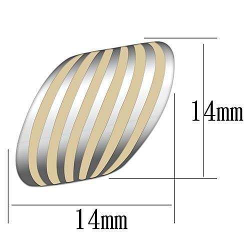 TK910 - High polished (no plating) Stainless Steel Earrings with Epoxy in Orange - Alamode - Flyclothing LLC