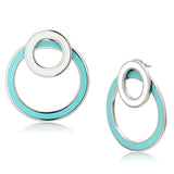TK916 - High polished (no plating) Stainless Steel Earrings with Epoxy in Multi Color - Alamode - Flyclothing LLC