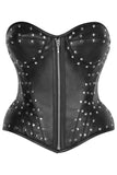 Daisy Corsets Top Drawer Faux Leather w/Rivets Steel Boned Underwire Bustier Corset Top