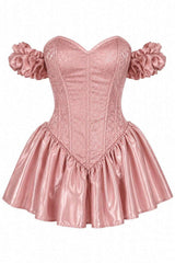 Daisy Corsets Top Drawer Enchanted Rose Princess Steel Boned Corset Dress - Daisy Corsets - Flyclothing LLC