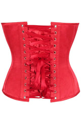 Daisy Corsets Top Drawer Red Satin Steel Boned Overbust Corset w/Side Zipper - Daisy Corsets