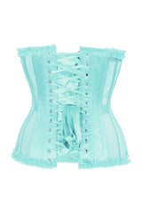 Daisy Corsets Top Drawer Steel Boned Mint Green Mesh Underwire Burlesque Underbust Corset Cincher