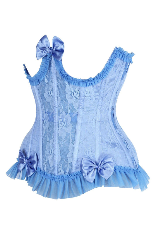 Daisy Corsets Top Drawer Steel Boned Pink Lace Underwire Burlesque Underbust Corset Cincher