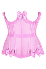 Daisy Corsets Top Drawer Steel Boned Pink Mesh Underwire Burlesque Underbust Corset Cincher - Daisy Corsets - Flyclothing LLC