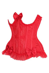 Daisy Corsets Top Drawer Steel Boned Red Lace Underwire Burlesque Underbust Corset Cincher - Daisy Corsets - Flyclothing LLC