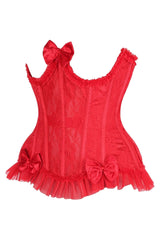 Daisy Corsets Top Drawer Steel Boned Red Lace Underwire Burlesque Underbust Corset Cincher