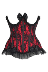 Daisy Corsets Top Drawer Steel Boned Red/Black Lace Underwire Burlesque Underbust Corset Cincher - Daisy Corsets - Flyclothing LLC