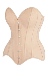 Daisy Corsets Top Drawer Tan Cotton Steel Boned Overbust Corset