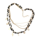 Tree of Life Crescent Moon Evil Eye N Star Station Necklace - Madeline Love - Flyclothing LLC