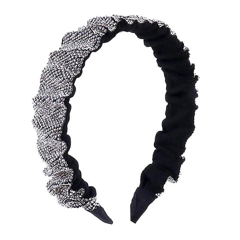 Trendy Braided Knotted Bling Pleated Headband - Madeline Love - Flyclothing LLC