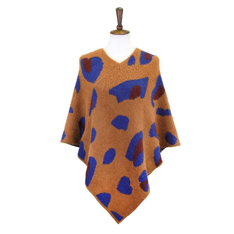 Trendy Fashionable Leopard Patterned Soft Poncho - Madeline Love - Flyclothing LLC