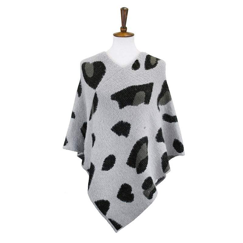 Trendy Fashionable Leopard Patterned Soft Poncho - Madeline Love - Flyclothing LLC