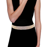 Trendy Fashionable Nine Rows Rhinestone Belt - Madeline Love - Flyclothing LLC