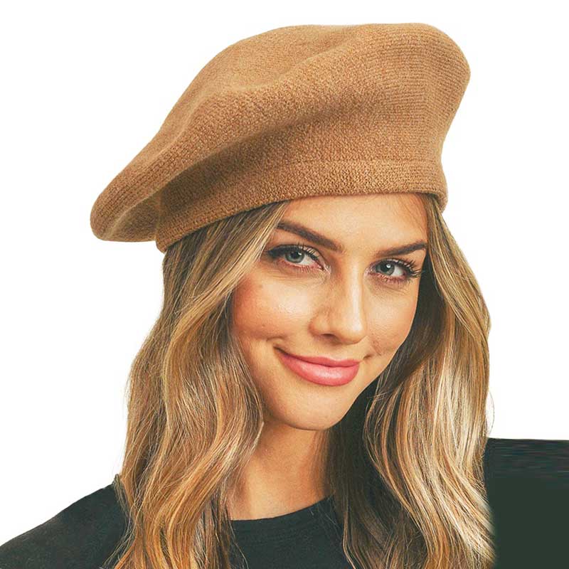 Trendy Fashionable Winter Stretchy Solid Beret Hat - Madeline Love - Flyclothing LLC