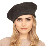 Trendy Fashionable Winter Stretchy Solid Beret Hat - Madeline Love - Flyclothing LLC