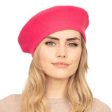 Trendy Fashionable Winter Stretchy Solid Beret Hat - Madeline Love - Flyclothing LLC