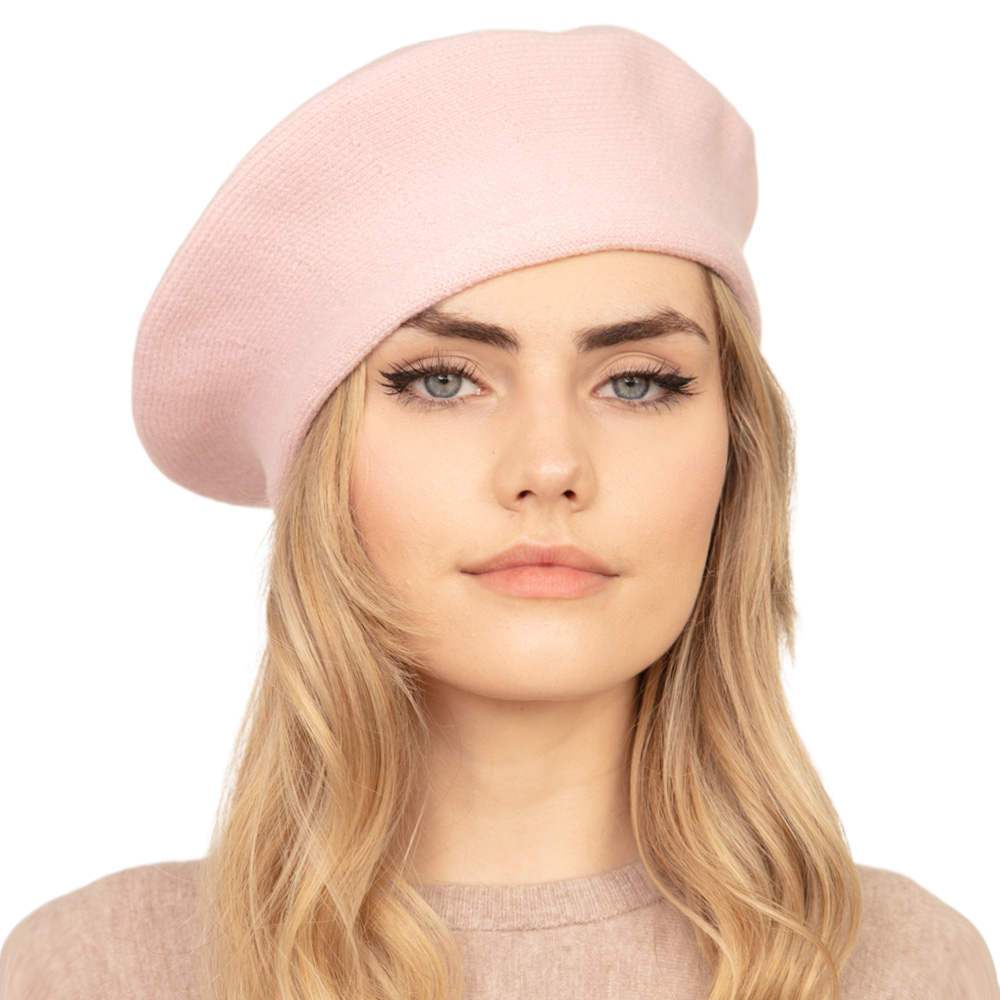 Trendy Fashionable Winter Stretchy Solid Beret Hat - Madeline Love - Flyclothing LLC