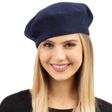 Trendy Fashionable Winter Stretchy Solid Beret Hat - Madeline Love - Flyclothing LLC