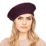 Trendy Fashionable Winter Stretchy Solid Beret Hat - Madeline Love - Flyclothing LLC
