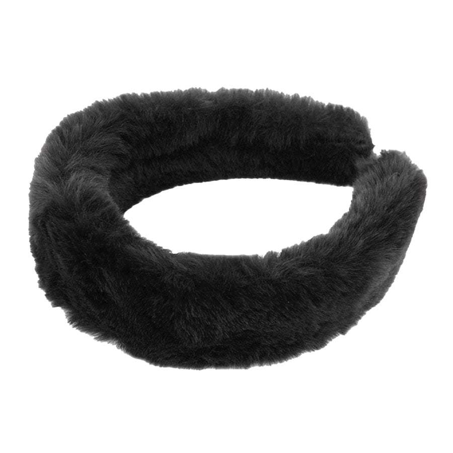 Trendy Solid Faux Fur Headband - Madeline Love - Flyclothing LLC