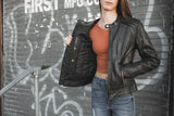 Trickster Womens Motorcycle Leather Jacket - First Manufacturing Company - Flyclothing LLC