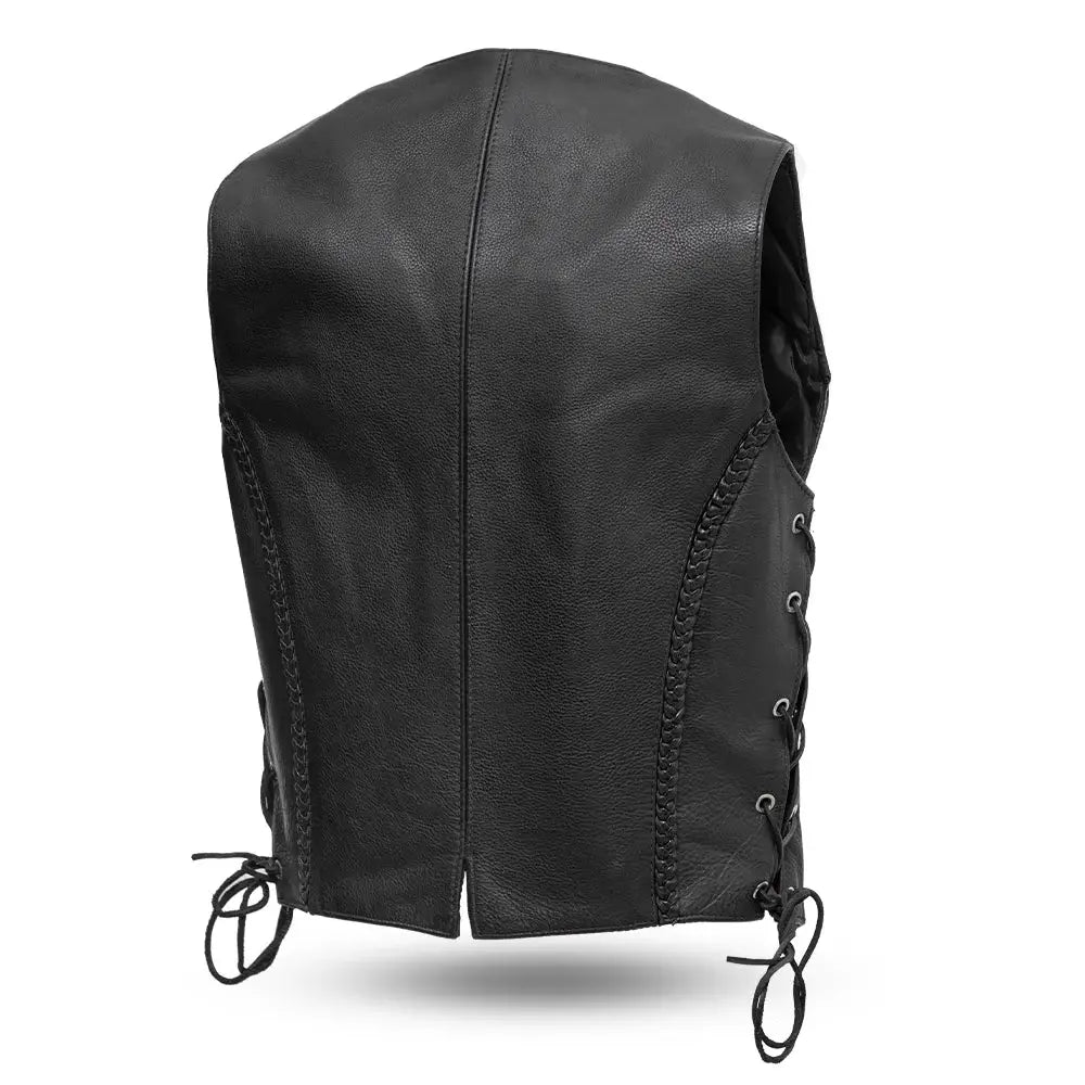 Trinity Women's Motorcycle Western Style Leather Vest - First Manufacturing Company - Flyclothing LLC
