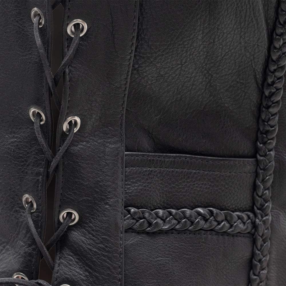 Trinity Women's Motorcycle Western Style Leather Vest - First Manufacturing Company - Flyclothing LLC