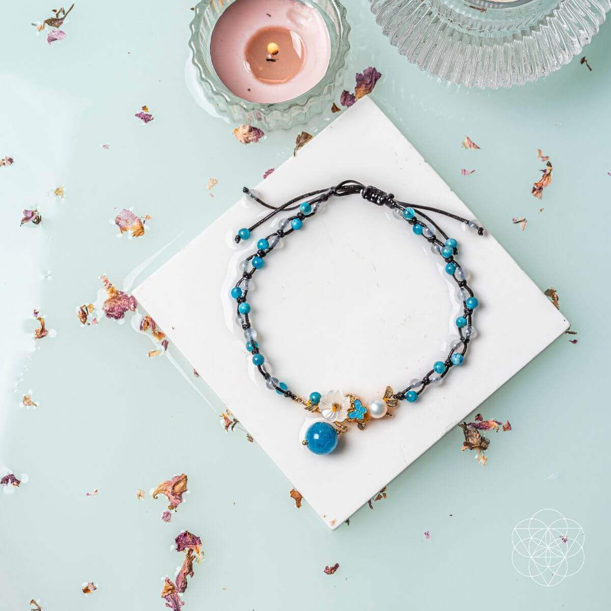 Triple Crystal Anklet of Positivity - Conscious Items - Flyclothing LLC