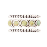 Triple Play Blue Turquoise and Sterling Silver Stack Ring - Barse Jewelry - Flyclothing LLC