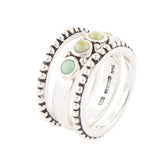 Triple Play Blue Turquoise and Sterling Silver Stack Ring - Barse Jewelry - Flyclothing LLC