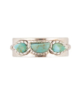 Triple Stone Simplicity Blue Turquoise and Sterling Silver Ring - Barse Jewelry - Flyclothing LLC