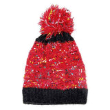 Trish Fuzzy Multi Color Sprinkles Pom Pom Beanie Hat - Madeline Love - Flyclothing LLC