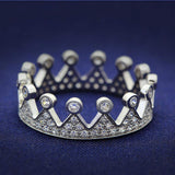 TS011 - Rhodium 925 Sterling Silver Ring with AAA Grade CZ in Clear - Alamode - Flyclothing LLC