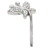 TS021 - Rhodium 925 Sterling Silver Ring with AAA Grade CZ in Clear - Alamode - Flyclothing LLC