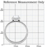 TS028 - Rhodium 925 Sterling Silver Ring with AAA Grade CZ in Clear - Alamode - Flyclothing LLC