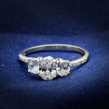 TS049 - Rhodium 925 Sterling Silver Ring with AAA Grade CZ in Clear - Alamode - Flyclothing LLC