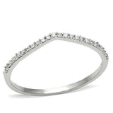 TS076 - Rhodium 925 Sterling Silver Ring with AAA Grade CZ in Clear - Alamode - Flyclothing LLC