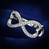 TS088 - Rhodium 925 Sterling Silver Ring with AAA Grade CZ in Clear - Alamode - Flyclothing LLC