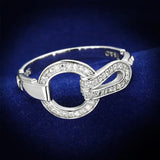 TS105 - Rhodium 925 Sterling Silver Ring with AAA Grade CZ in Clear - Alamode - Flyclothing LLC