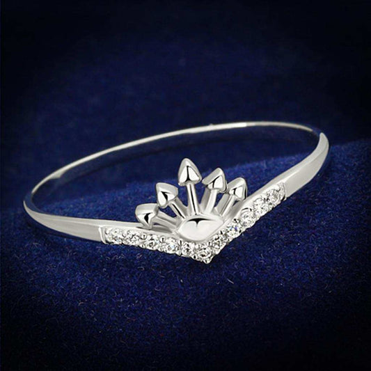 TS120 - Rhodium 925 Sterling Silver Ring with AAA Grade CZ in Clear - Alamode - Flyclothing LLC