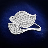 TS149 - Rhodium 925 Sterling Silver Ring with AAA Grade CZ in Clear - Alamode - Flyclothing LLC